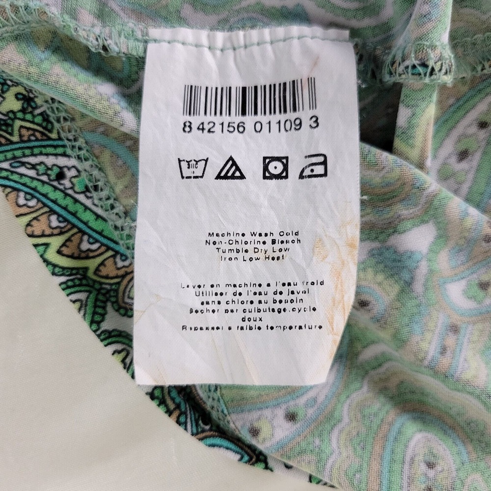Oh Baby by Motherhood Womens Blouse Small Top Multicolor Paisley Short Sleeve‎ - Picture 12 of 13